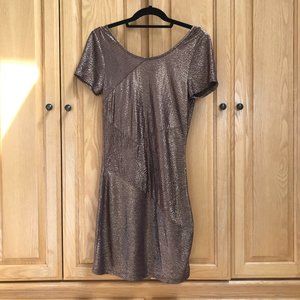 Free People metallic short sleeve dress